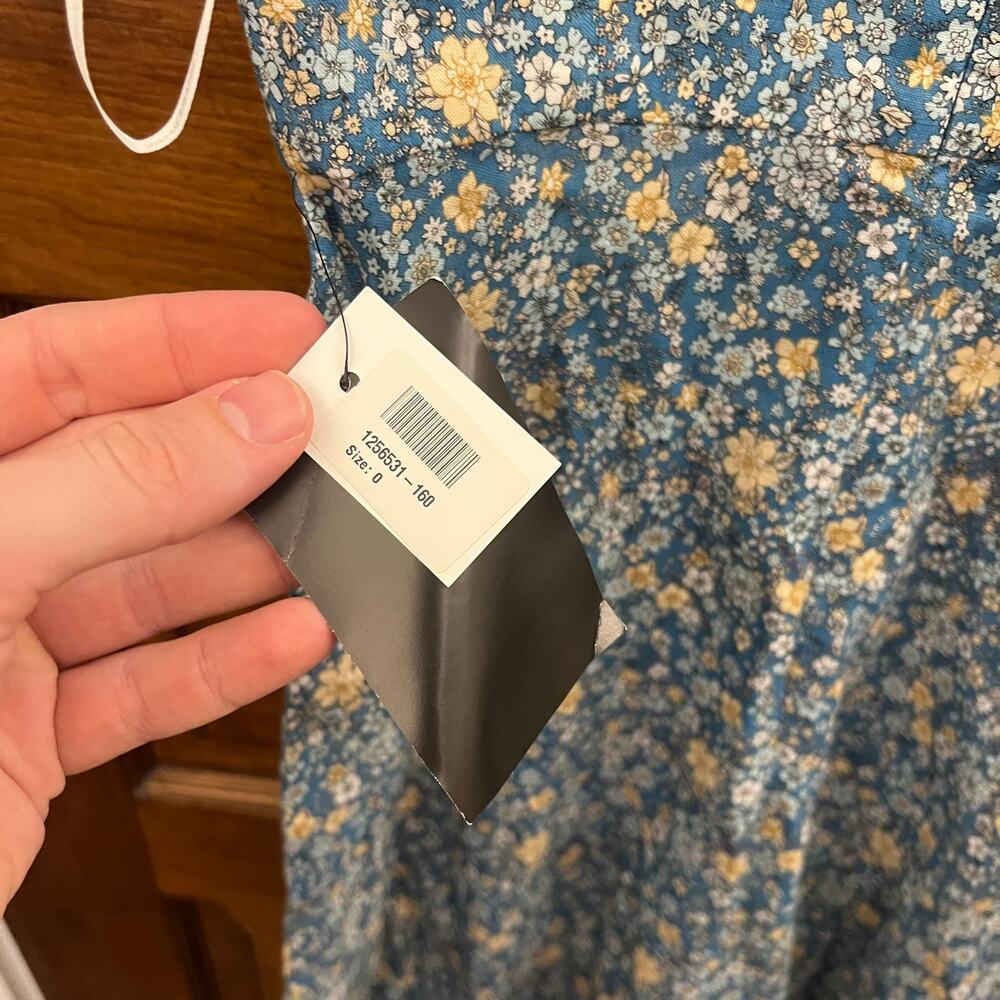 Zimmermann Carnaby Ruffle Neck Long Dress sz 4 US Indigo Blue NWT's $475 - Picture 13 of 16